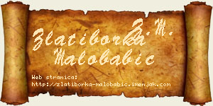 Zlatiborka Malobabić vizit kartica
